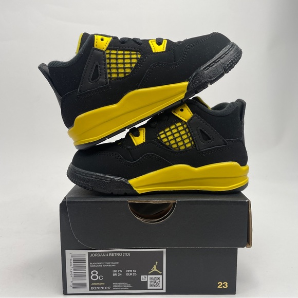 Nike Air Jordan 4 Retro TD “Thunder/Tour Yellow” 2023 - Picture 3 of 4